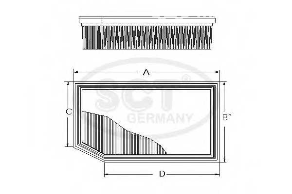 Spare Parts and Consumables - Воздушный фильтр 210 SCT SB2096, шт SCT SB2096