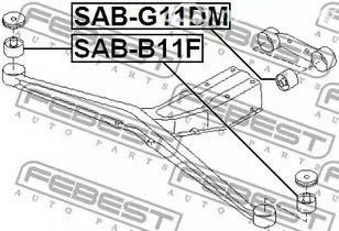 Spare Parts and Consumables - Сайлентблок зад. балки Subaru Forester 98-02 FEBEST SABB11F