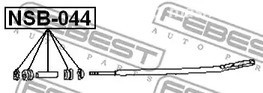 Spare Parts and Consumables - Сайлентблок растяжки рычага к-кт Nissan King Cab D21 all 2WD 85-98 FEBEST N