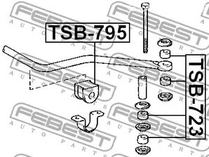 Запчасти и расходники - Втулка тяги стабилизатора переднего Toyota 4 Runner 01-04/Dyna 95-01/Hiace