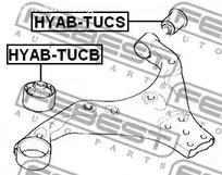 Запчасти и расходники - Сайлентблок передний переднего рычага febest hyabtucb