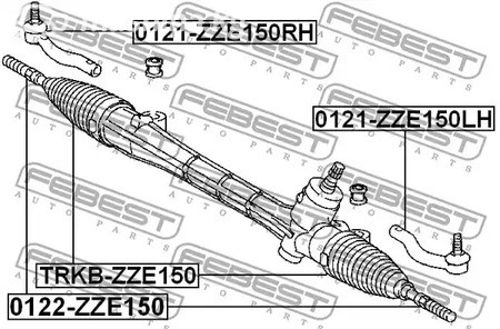 Spare Parts and Consumables - Пыльник рейки рулевой Mazda 3 03> FEBEST TRKBZZE150