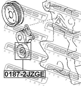 Авто тетиктер жана сарптоолору - Ролик натяжной Lexus GS300/IS200 3.0-4.3 93> FEBEST 01872JZGE