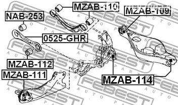 Spare Parts and Consumables - Тяга задней подвески Mazda 6 Gh 08-13 FEBEST 0525GHR