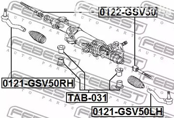 Авто тетиктер жана сарптоолору - Тяга рулевая Toyota Camry/Hybrid Acv51/Asv50/Avv50/Gsv50 11> FEBEST 0122GSV