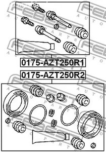 Spare Parts and Consumables - Р/к суппорта заднего Febest 0175AZT250R2