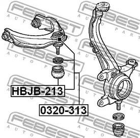 Spare Parts and Consumables - Опора шаровая переднего верхнего рычага Honda Accord Cf3/Cf4/Cf5/Cl1/Cl3 98