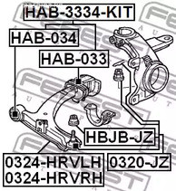 Запчасти и расходники - Рычаг передний нижний левый Honda HR-V 99> FEBEST 0324HRVLH