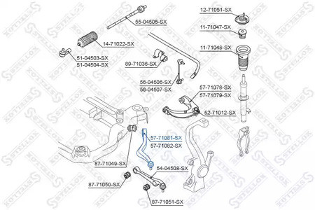 Spare Parts and Consumables - Рычаг задний нижний левый Mazda 6 GG/GY all 02> STELLOX 5771081SX