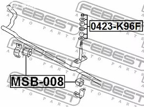 Spare Parts and Consumables - Втулка стабил-ра перед Febest MSB008