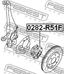 Spare Parts and Consumables - Ступица перед Febest 0282R51F