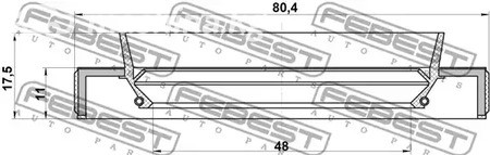 Запчасти и расходники - Сальник приводного вала лев. 50x80x11/17.5 Toyota Camry/Sienna 3.0/3.3 96-0