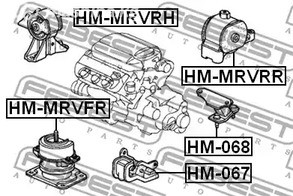 Spare Parts and Consumables - Подушка двигателя (гидравлическая) febest hmmrvrh