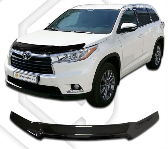 Accessories and multimedia - Дефлектор капота Toyota Highlander (Classic черный)