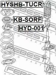 Авто тетиктер жана сарптоолору - Подшипник опоры амортизатора KIA Sorento, Hyundai Santa Fe/Genesis 09> FEBE