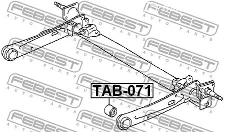 Запчасти и расходники - Сайлентблок рычага заднего подвески Toyota Corsa/Tercel 90-99 FEBEST TAB071