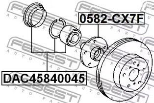 Spare Parts and Consumables - Подшипник ступ. перед. Toyota Camry ACV30/MCV30 03> FEBEST DAC45840045