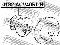 Spare Parts and Consumables - Ступица задняя левая febest 0182acv40rlh