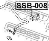 Авто тетиктер жана сарптоолору - Втулка стабилизатора заднего Subaru Legasy 98-03 FEBEST SSB008