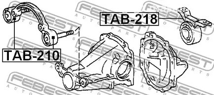 Spare Parts and Consumables - Сайлентблок дифференциала FEBEST TAB218