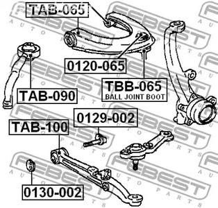 Spare Parts and Consumables - С/блок рычага растяжки Febest TAB090