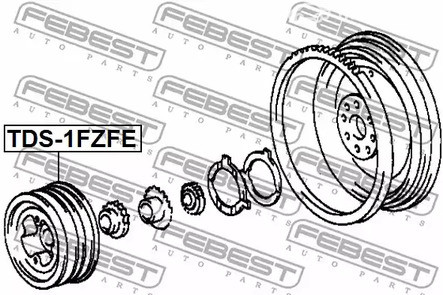 Запчасти и расходники - Шкив коленвала Toyota Land Cruiser 92-97 FEBEST TDS1FZFE