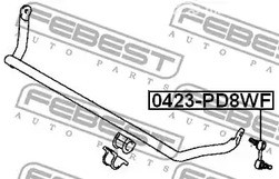 Запчасти и расходники - Тяга стабилизатора переднего Mitsubishi Space Gear PA3/4/5/PB3/4/5 4WD 95>