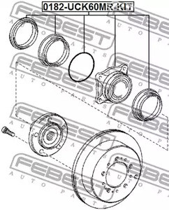 Spare Parts and Consumables - Ступица задняя Febest 0182UCK60MRKIT