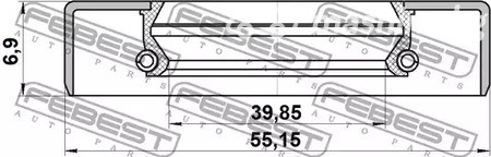 Spare Parts and Consumables - Сальник задней ступицы Febest 95GDY41550707X