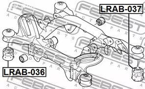 Spare Parts and Consumables - С/б зад. балки Land Rover, Range Rover III 02-12 FEBEST LRAB036