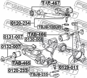 Spare Parts and Consumables - Шаровая опора переднего нижнего рычага Febest 0120233