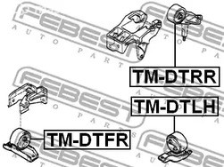 Авто тетиктер жана сарптоолору - Подушка двигателя левая Toyota Duet M100A/M101A/M110A/M111A 98-04 FEBEST TM