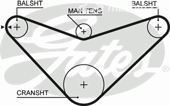 Авто тетиктер жана сарптоолору - Ремень ГРМ 070x160H Honda Accord 1.8-2.3 96>, Rover 600 1.8-2.3 93> GATES 5