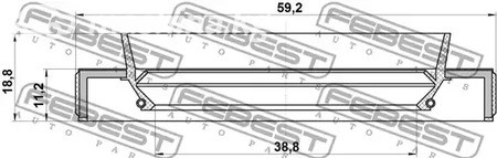 Spare Parts and Consumables - Сальник переднего редуктора Febest 95HBS40591119R