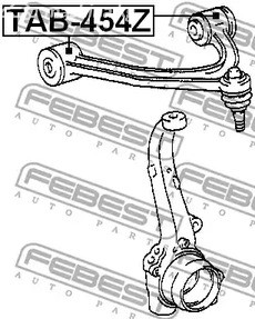 Spare Parts and Consumables - С/блок переднего верхнего рычага, передний+задний Febest TAB454Z