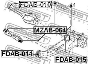 Запчасти и расходники - Сайлентблок заднего продольного рычага Ford Mondeo GE 00-07 FEBEST FDAB014