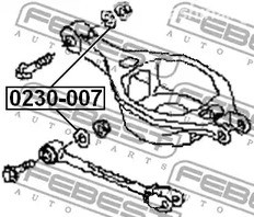 Spare Parts and Consumables - Эксцентрик Nissan Murano Z50 02-07 FEBEST 0230007