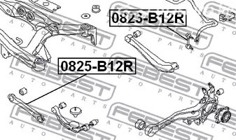 Запчасти и расходники - Рычаг задней подвески Subaru Legacy B12 99-03 FEBEST 0825B12R