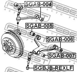 Spare Parts and Consumables - Сайлентблок переднего верхнего рычага SsangYong Actyon/Kyron/Rexton 01> FEB