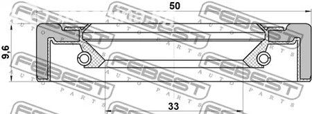 Spare Parts and Consumables - Сальник 35x50x9.5 Toyota FEBEST TOS003