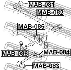 Spare Parts and Consumables - Сайлентблок рычага Mitsubishi Pajero Pinin/IO H61W-H77W 99-05 FEBEST MAB084