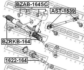 Запчасти и расходники - Пыльник рейки рулевой MB X164/W164/W251/906, VW Crafter 05> FEBEST BZRKB164