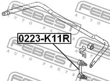 Авто тетиктер жана сарптоолору - Тяга стабилизатора заднего Nissan Micra all 92-03 FEBEST 0223K11R