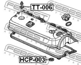 Spare Parts and Consumables - Прокладка свечного колодца Honda Accord 94> FEBEST HCP003