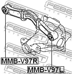 Spare Parts and Consumables - С/б опоры зад дифференциала RH Febest MMBV97R