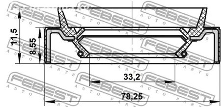 Запчасти и расходники - Сальник 35х78х8,5/11,9 Honda CR-V/HR-V 2.2-2.4 07> FEBEST 95JBS35780912X