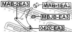 Spare Parts and Consumables - Сайлентблок переднего рычага передний Mitsubishi Eclipse Spyder D52A/D53A