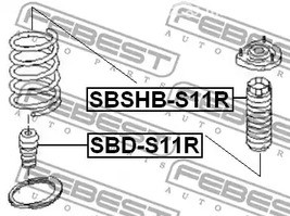 Запчасти и расходники - Пыльник амортизатора заднего Subaru Forester 02> FEBEST SBSHBS11R