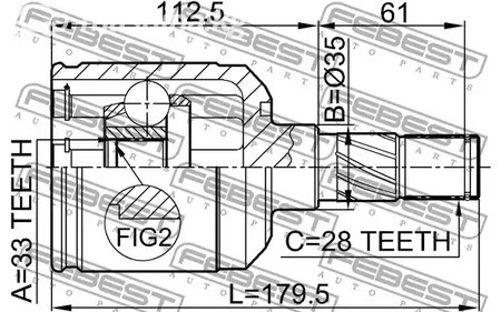 Spare Parts and Consumables - ШРУС внутренний левый Honda Accord/Prelude/Vigor 1.8 83-87 FEBEST 0511M6ATL