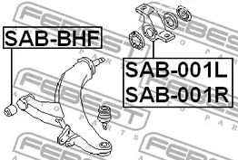 Spare Parts and Consumables - Сайлентблок рычага зад.п. Subaru Impreza 93>/Forester 98-02 FEBEST SAB001R